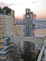 Valletta Lift construction